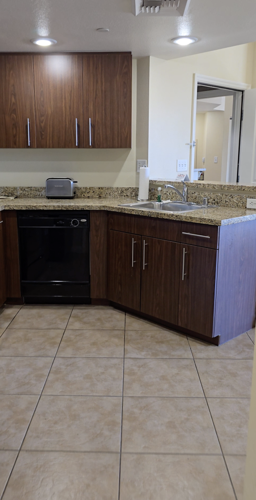 Kitchen area at Grandview room.