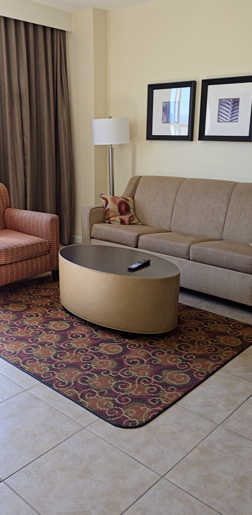 Living room area in Grandview.