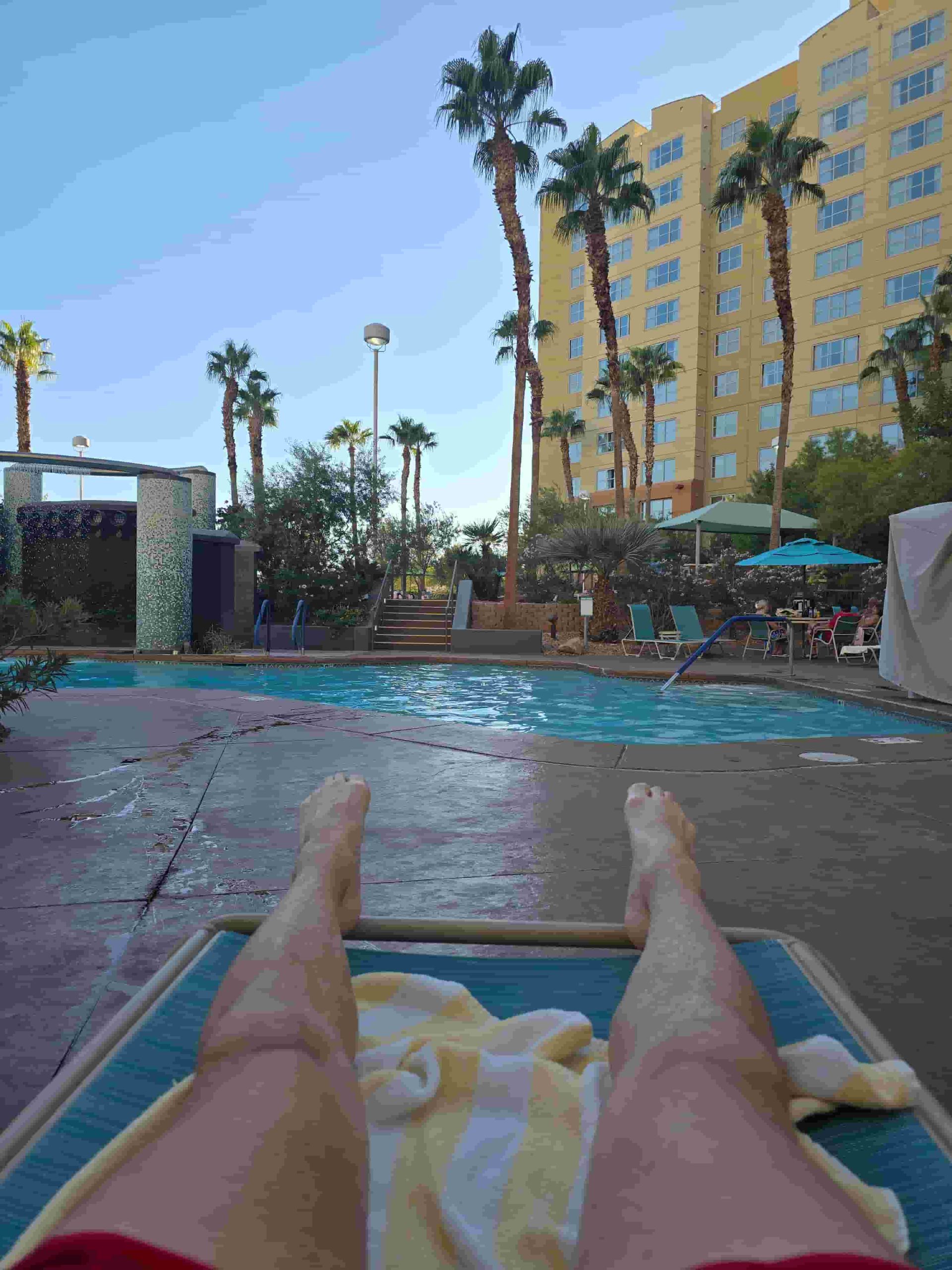 Chilling in Grandview pool area. Grandview Las Vegas